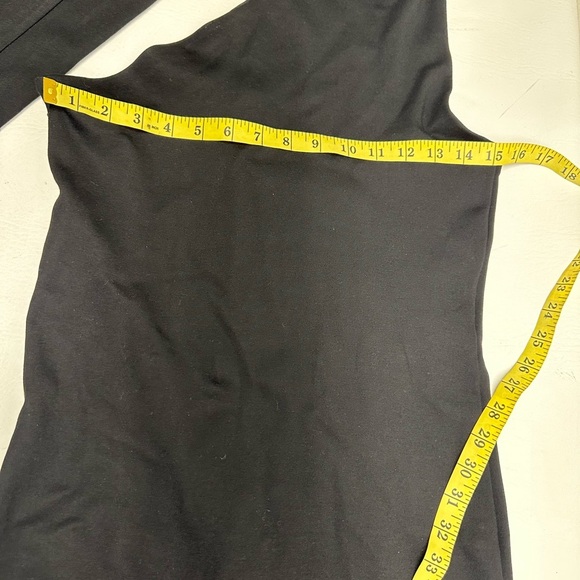 NEW Alieva Dasha Black Modern One Shoulder Mini Evening Dress Stretch Size L - Picture 9 of 15